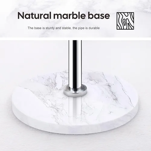 Miniatura 3 de Homde Perchero de metal con base de mármol natural, de acero inoxidable independiente para ropa, árbol con 8 ganchos, colgador de pasillo