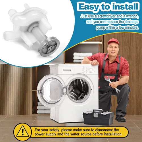Miniatura 7 de Lucky Seven 202203 Bomba de drenaje para lavadora Maytag, sustituye a 202203, 202540, 6-2022030, WP6-2022030