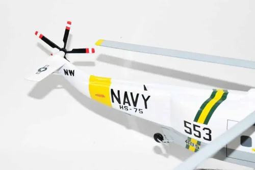Miniatura 6 de Sikorsky® SH-3 SEA King™, HS-75 Emerald Knights, modelo a escala de caoba de 16