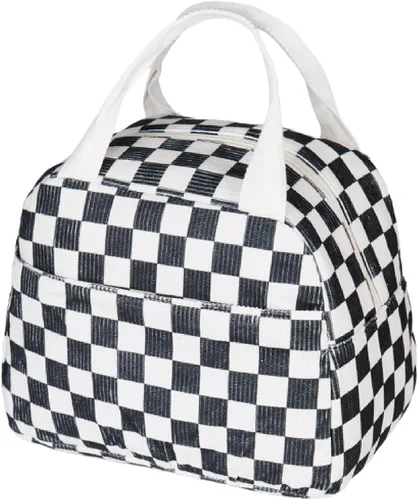 Miniatura 9 de Bolsa de almuerzo para mujeres, hombres y niñas, grandes y lindas bolsas de almuerzo de corduroy - Caja de almuerzo aislada reutilizable