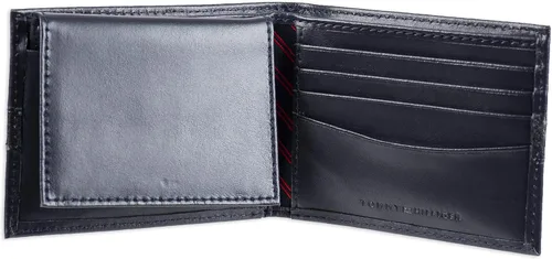 Miniatura 5 de Tommy Hilfiger Cartera de cuero genuino para hombre con múltiples ranuras para tarjetas