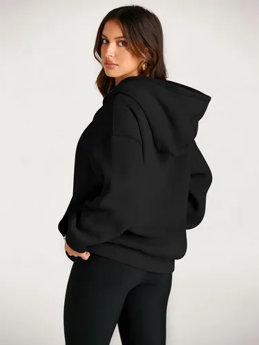 Miniatura 4 de EFAN - Sudadera con capucha para mujer - Sudadera de vellón sobredimensionada con mangas largas para otoño e invierno, ropa de moda inspirada