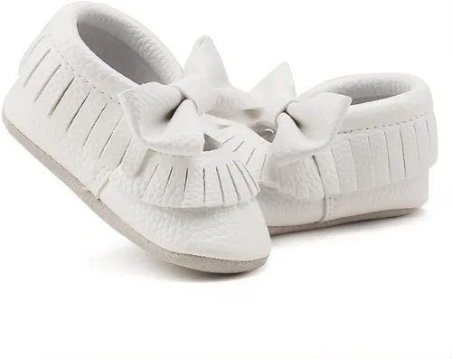 Miniatura 4 de Zapatos de cuna con borla y suela suave para bebés y niños pequeños