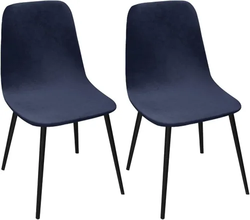 Miniatura 10 de Paquete de 2 fundas de terciopelo para sillas de comedor, lavables, extraíbles, de mediados de siglo, modernas, curvas, sin brazos, para decoración