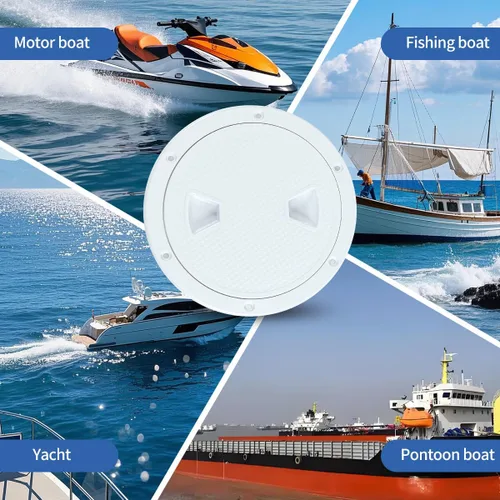 Miniatura 6 de Hoffen Boat Hatch, 4" 6" 8" Round Non Slip Inspection Hatch w/Detachable Cover for Marine Boat Yacht