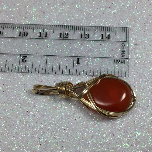 Miniatura 24 de Colgante de cristal de cuarzo rosa de 14 quilates, calidad AAA relleno de oro, varita de corazón, reiki Energy Romance, con elegante caja de regalo