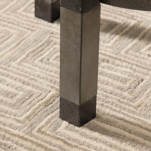 Miniatura 7 de Leick Home Calton Taburete de mostrador, con asiento giratorio, para cocina o comedor, piel sintética negra y piedra gris, paquete de 2, 10118GS/BL