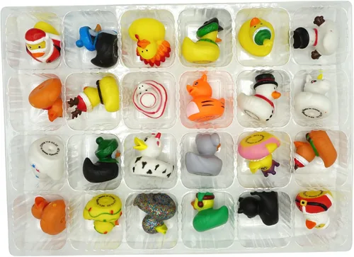 Miniatura 8 de 4E's Novelty Calendario de Adviento de Navidad 2024 para niños con patos de goma de Navidad para niños y niños pequeños, calendario de cuenta