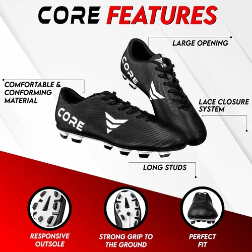 Miniatura 4 de CORE Tacos de fútbol americano, zapatos largos de fútbol para deportes y entrenamiento, zapatos de fútbol suaves y transpirables para hombres