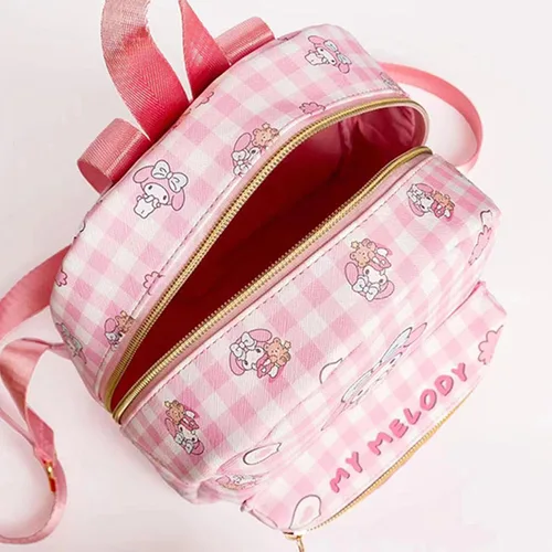 Miniatura 5 de Roffatide Anime Cinnamoroll Mochila Mini Cute Cartoon Daily Travel Bag All Over Impreso a cuadros Mochila de viaje senderismo mochila azul, LYB14001