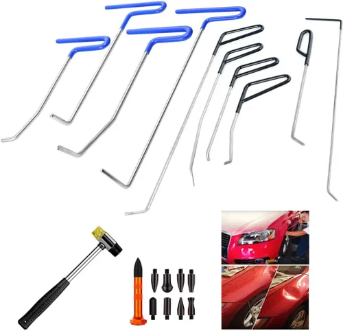 Miniatura 8 de WHDZ Varillas de reparación de abolladuras sin pintura, 11 piezas, kit de herramientas de reparación de abolladuras sin pintura para abolladuras