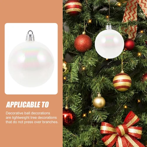 Miniatura 2 de Garneck 12 bolas de adornos de Navidad iridiscentes, de plástico, inastillables, esferas de Navidad, árbol de Navidad, adornos colgantes