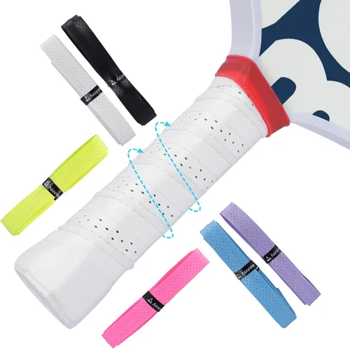 Paquete de 6 cintas de agarre de pickleball antideslizantes, absorben el sudor y extra largas, adecuadas para tenis, squash, bádminton, caza, hockey