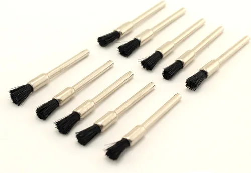 Miniatura 13 de TMAX 10 piezas de cerdas de latón de 1/2 pulgada de taza de alambre de cepillo de rueda con vástago de 1/8 pulgadas para Dremel y otras herramientas