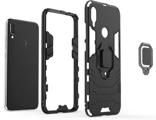 Miniatura 5 de LuluMain - Funda compatible con Xiaomi Redmi Note 7, Redmi Note7 Pro, soporte de agarre de anillo de metal a prueba de golpes