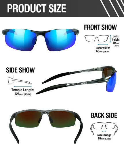 Miniatura 3 de Duco - Gafas de sol deportivas polarizadas para hombre con protección UV 8177s