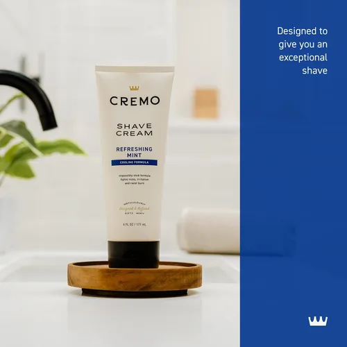 Miniatura 2 de Cremo Crema de afeitar, crema de afeitado refrescante de grado barbero, crema de afeitar increíblemente superior ultra-deslizante para hombres