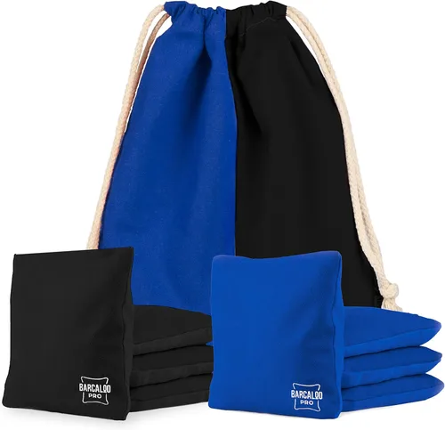 Barcaloo Juego de 8 bolsas profesionales para cornhole reguladoras para todo tipo de clima, de doble cara, bolsas de frijoles laterales pegajosas y