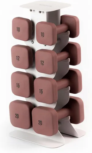 Miniatura 25 de WeGym SafeGrip Square Dumbbells with Anti Slip Handles, Aesthetic Free Weights for Home Workouts, Stable Design Prevents Rolling during Floor