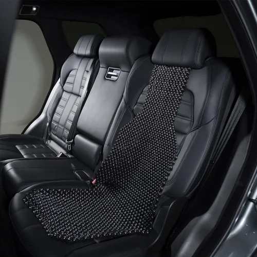 Miniatura 7 de Zone Tech Cojín para asiento de cuentas de madera (Negro)