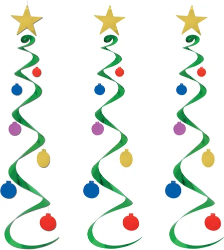 Remolinos de árbol de Navidad (3/paquete)