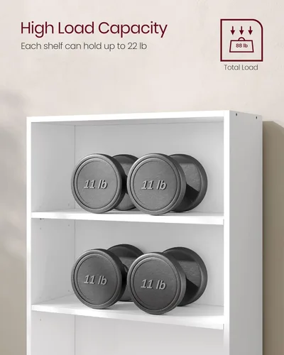 Miniatura 8 de VASAGLE Custos Collection - Estantería de 3 niveles, librero con almacenamiento abierto, 9.4 x 23.6 x 32 pulgadas, para sala de estar, oficina
