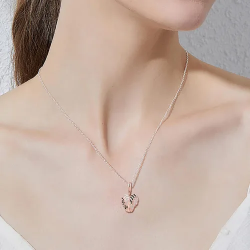Miniatura 4 de Key to My Heart - Ala de ángel infinito con cristal transparente y oro rosa para pulsera europea