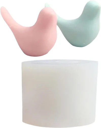 Moldes de resina 3D de silicona, moldes de silicona para pájaros para resina epoxi, moldes de vela en forma de pájaro para Pascua, primavera,
