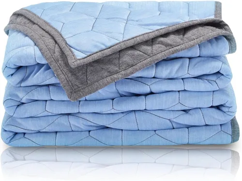 Miniatura 10 de SLEEP ZONE Manta refrescante para personas que duermen con calor (50 x 60 pulgadas), manta de verano de doble cara, ligera y portátil para gimnasio