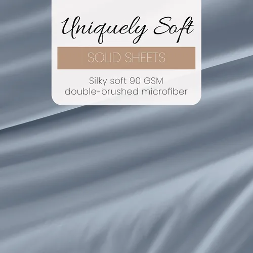 Miniatura 6 de Linen Market Sábanas para cama de tamaño individual (azul claro) – Duerme mejor que nunca con estas sábanas individuales suaves y refrescantes