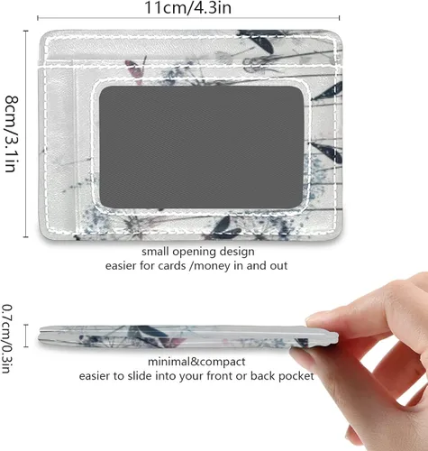 Miniatura 5 de susiyo Slim Minimalist Wallets Rfid Blocking Card Wallets PU Leather Front Pocket Wallets for Men and Women