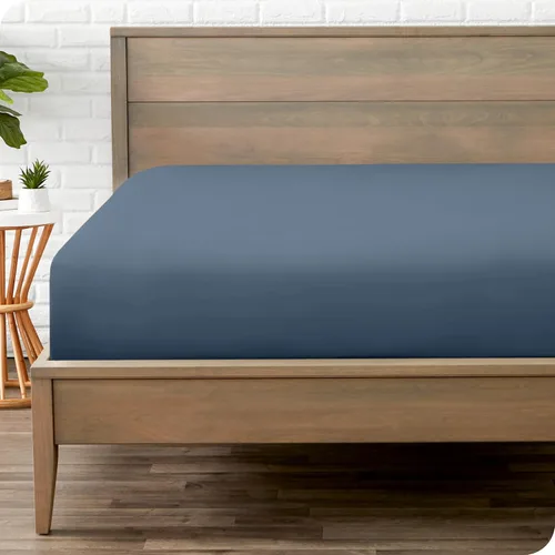 Miniatura 16 de Bare Home - Sábana bajera de microfibra 1800 muy suave y sin arrugas, para colchones altos tamaño matrimonial, color azul claro 13 - Azul claro