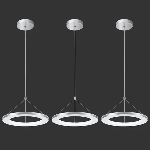 Miniatura 10 de CHYING Lámparas colgantes LED para isla de cocina, lámpara de araña de anillo moderno de 11.8" 15W, luz cálida blanca, lámpara colgante de techo