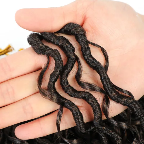 Miniatura 6 de 8 paquetes de cabello de ganchillo Goddess Faux Locs para mujeres negras, cabello largo de ganchillo Goddess Locs, Locs estilo boho, cabello River
