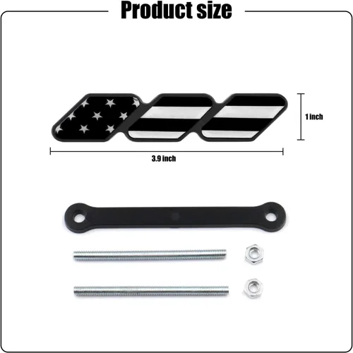 Miniatura 2 de Paquete de 1 Emblema de Insignia de Parrilla Tricolor Decoración, Accesorios de Malla Frontal de Automóvil, Compatible con Toyota 4Runner Tacoma
