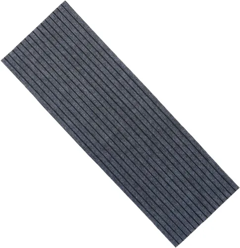 Miniatura 3 de Abaodam Tapete antideslizante con patrón de rayas, absorbente de agua, para cocina, baño, color negro y gris, para uso doméstico, duradero, cómodo