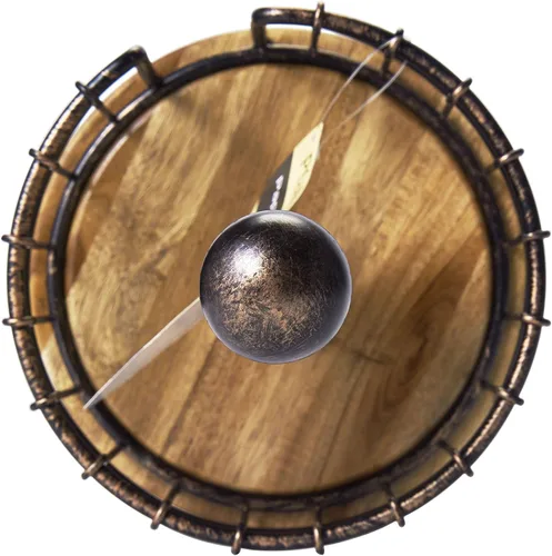Miniatura 4 de Pfaltzgraff Portarollos de alambre de yunque y madera de acacia, 13.25 pulgadas, negro antiguo