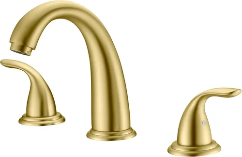 Miniatura 16 de Sumerain - Grifo de bañera romana de dos asas en níquel cepillado con válvula, alto flujo