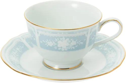 Miniatura 5 de Noritake Y9587A/1507 - Taza y platillo (café y té combinado) 220cc Racewood dorado azul porcelana fina
