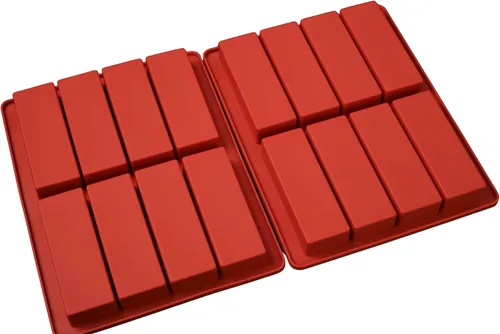 Miniatura 3 de Bold Maker - Molde de silicona rectangular de 8 cavidades (2 unidades) - 23815 - Ideal para barras de granola, barras nutricionales, barras
