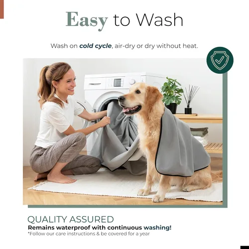 Miniatura 5 de Manta impermeable para cama o sofá - Manta impermeable suave y a prueba de fugas, resistente al agua y a las manchas, fácil de limpiar, cubierta