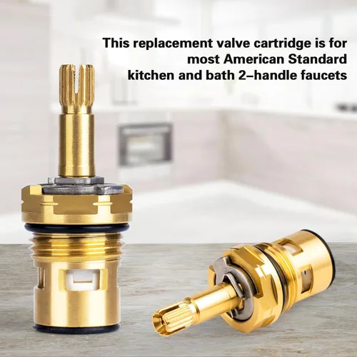 Miniatura 7 de Paquete de 2 cartuchos de grifo compatibles con American Standard 994053-0070A cartucho de válvula de repuesto para grifo de baño y cocina, latón