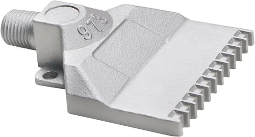 Miniatura 8 de Boquilla plana de acero inoxidable de superficie pulida rosca macho boquilla de gas BSPT de 1/4 pulgadas, cuchillo de aire, boquilla de soplado