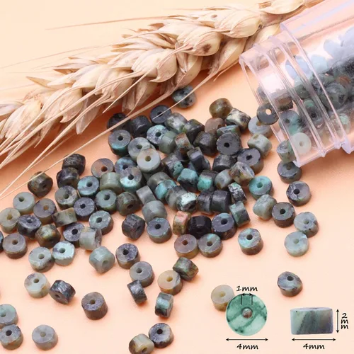 Miniatura 7 de Cuentas Heishi de piedra natural para hacer collares, cuentas pequeñas de piedra redonda plana de 0.116 pulgadas x 0.039 pulgadas para hacer joyas