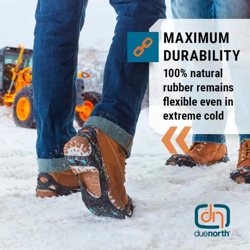 Miniatura 6 de Due North All Purpose Ice Cleats - Pulse Grip Tread for Maximum Grip - 12 Replaceable Spikes, Fits Most Footwear (1 Pair)