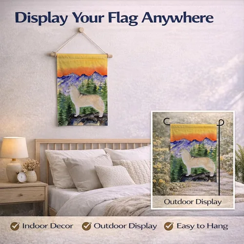 Miniatura 7 de Caroline's Treasures SS8285GF Bandera de jardín de Husky siberiano para buzón, bandera decorativa para patio exterior, obras de arte de patio, Husky