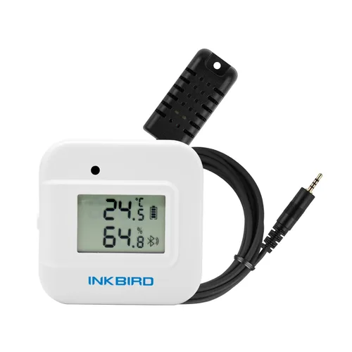 Inkbird Termómetro inteligente Monitor de temperatura y humedad higrómetro para interiores, aplicación gratuita para iOS y Android, versión IBS-TH2