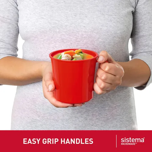 Miniatura 3 de Sistema Taza de sopa para microondas con tapa y ventilación de liberación de vapor