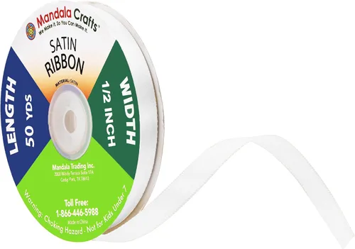 Miniatura 109 de Mandala Crafts Cinta de satén verde manzana para manualidades, cintas de tela de 1.5 pulgadas de ancho de 50 yardas para envolver regalos, ramos