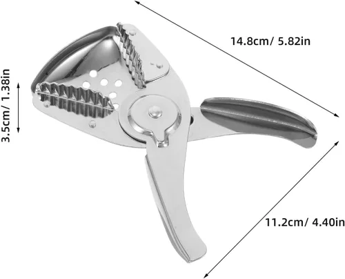 Miniatura 2 de Housoutil Manual Lemon Squeezer Stainless Steel Manual Fruit Juicer Handheld Citrus Press Multifunctional for Home and Travel